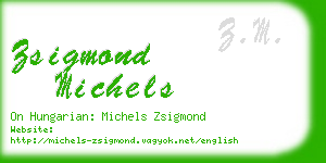 zsigmond michels business card